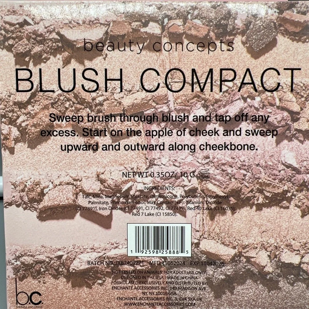 Beauty Concept 4 Shade Blendable Blush Palette/New Sealed.‎